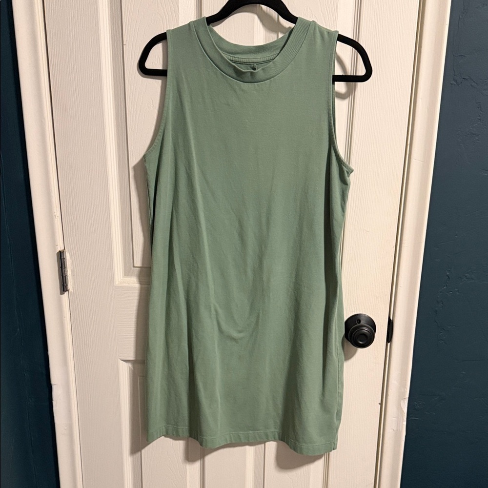 🌵a new day Sleeveless Green Tank Dress